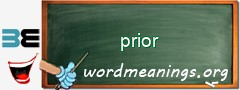 WordMeaning blackboard for prior